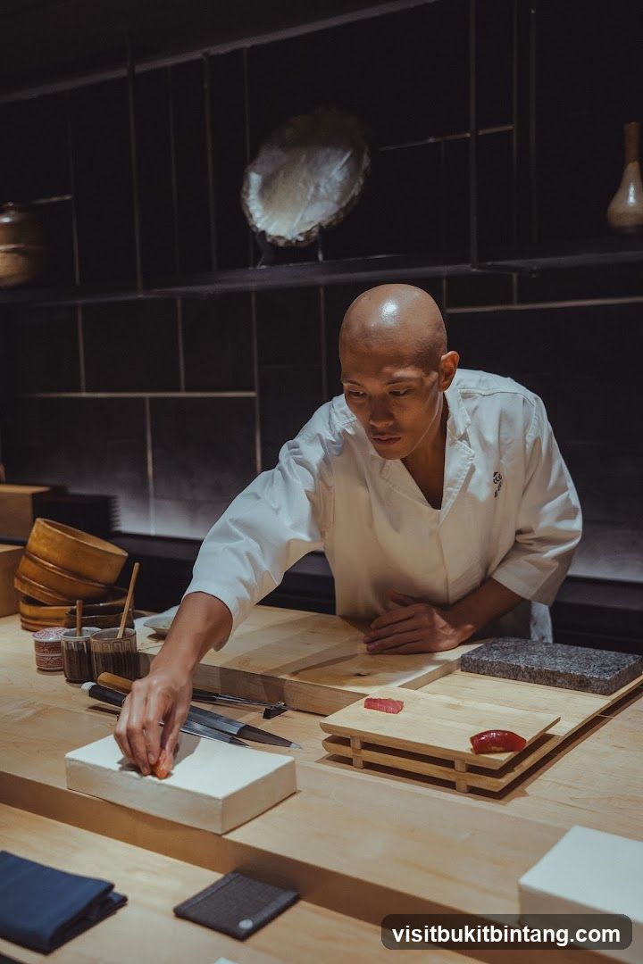 Chef preparing sushi