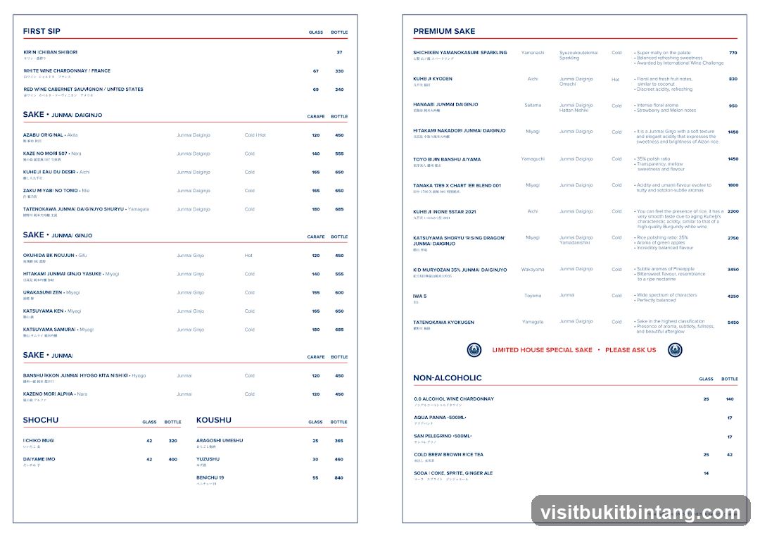 DRINKS MENU