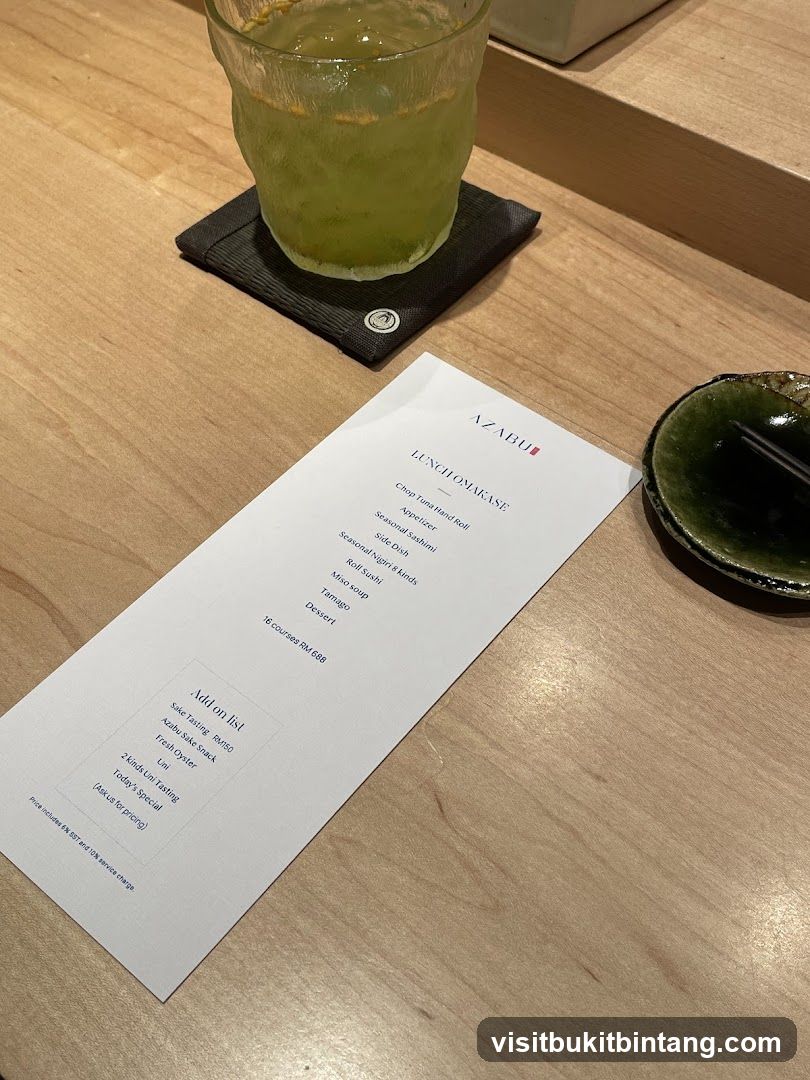Lunch Omakase Menu