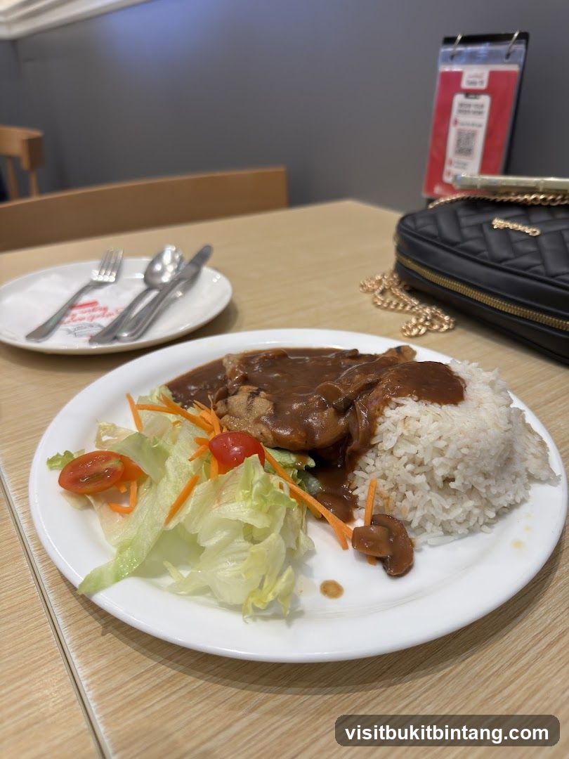 Chicken Chop with Rice and Salad