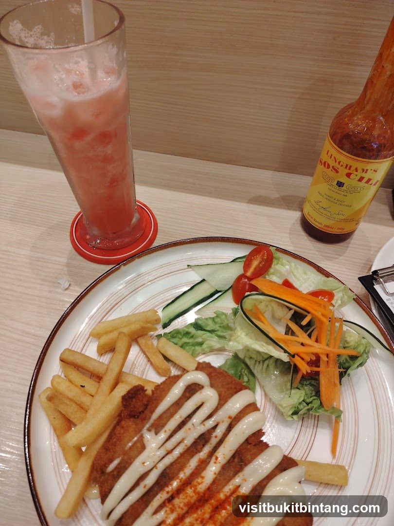 Fried Fish with Fries and Salad
