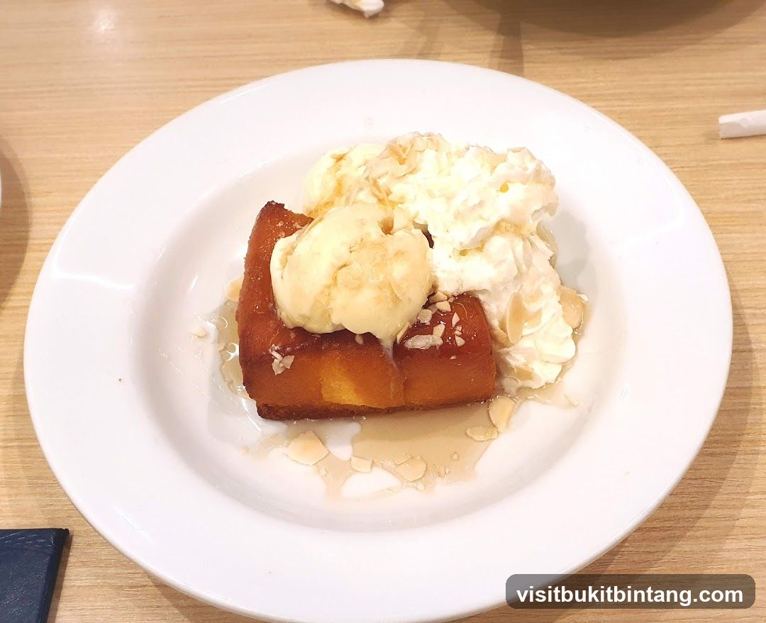 Dessert with Ice Cream and Whipped Cream