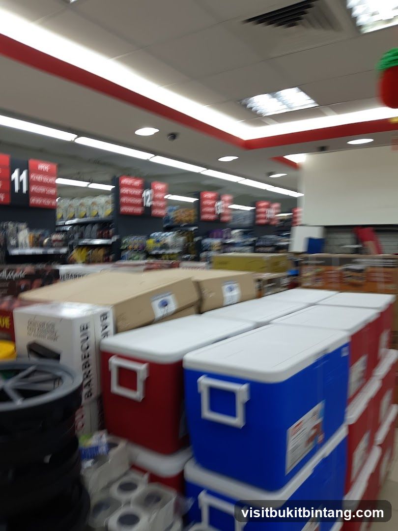 Coolers and Boxes in a Store