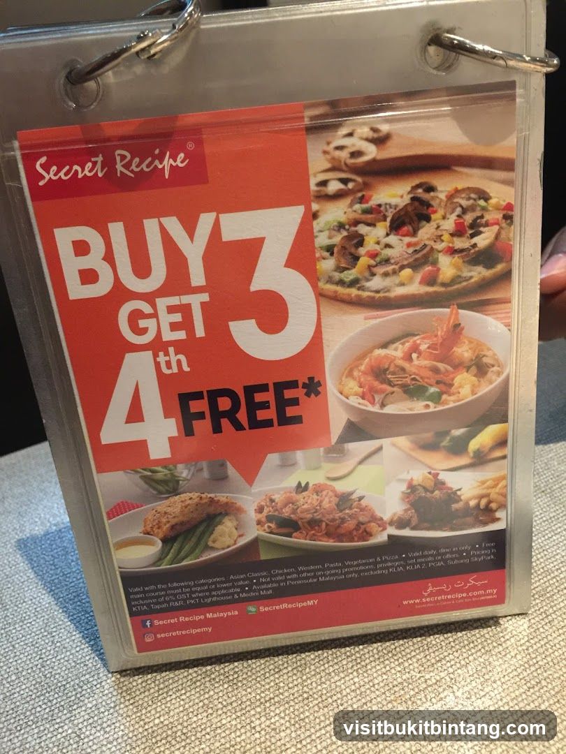 Secret Recipe Buy 3 Get 4 Free Promotion