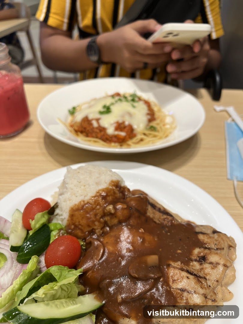 Diners Enjoying Meals
