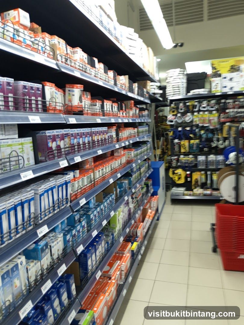 Aisle of packaged goods in a store