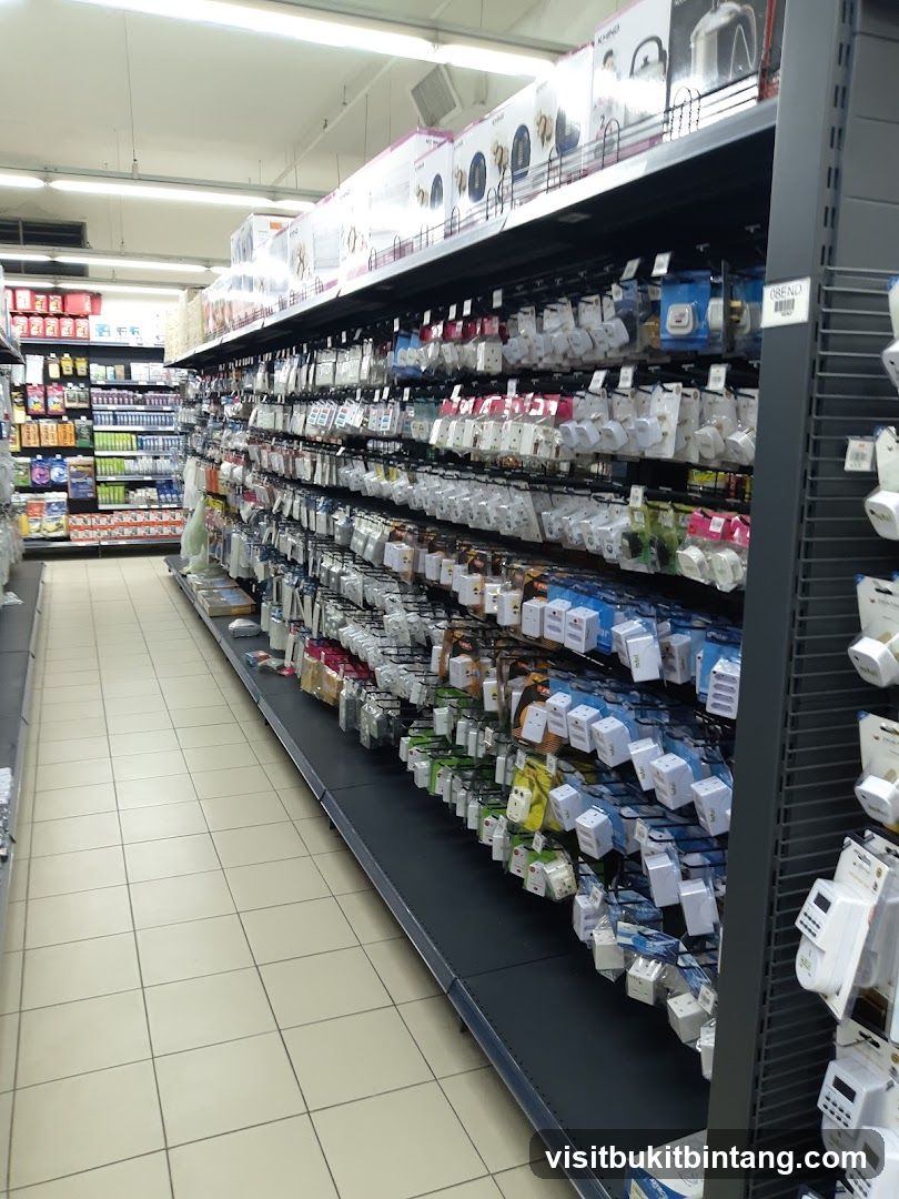 Aisle of electrical adapters and appliances