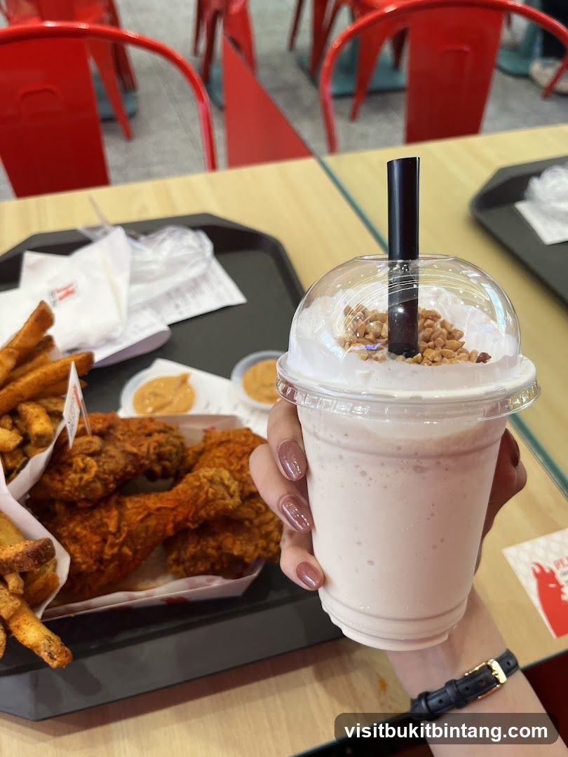 Fried Chicken Meal with Milkshake