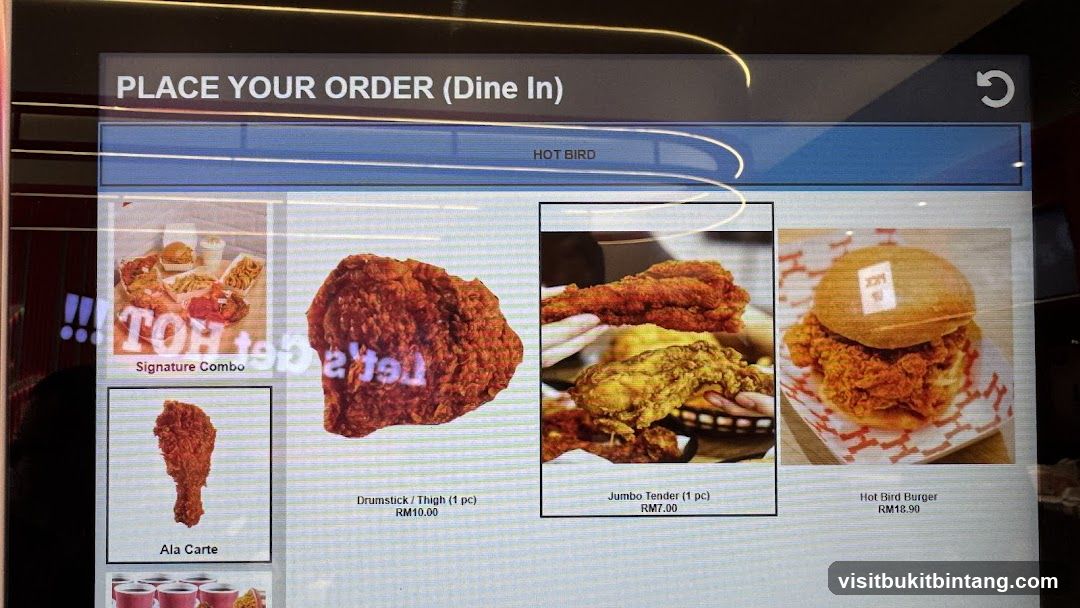 Hot Bird Menu