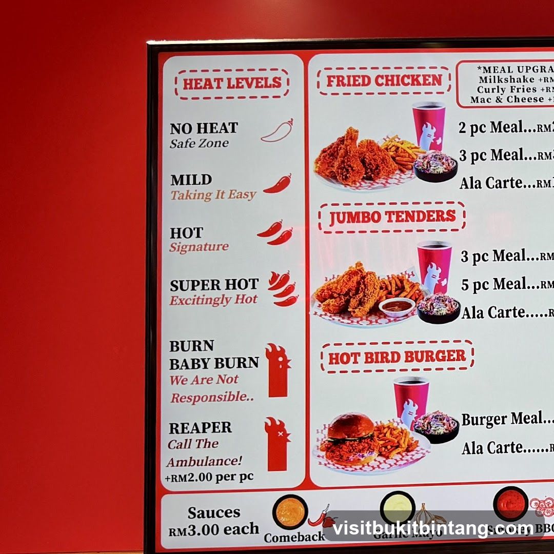 Fried Chicken Menu