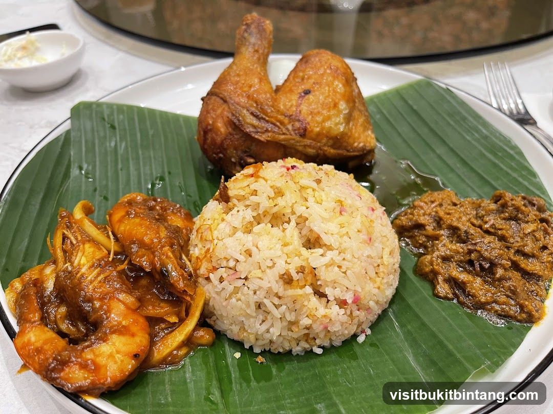 Fried Chicken and Shrimp Rice Platter