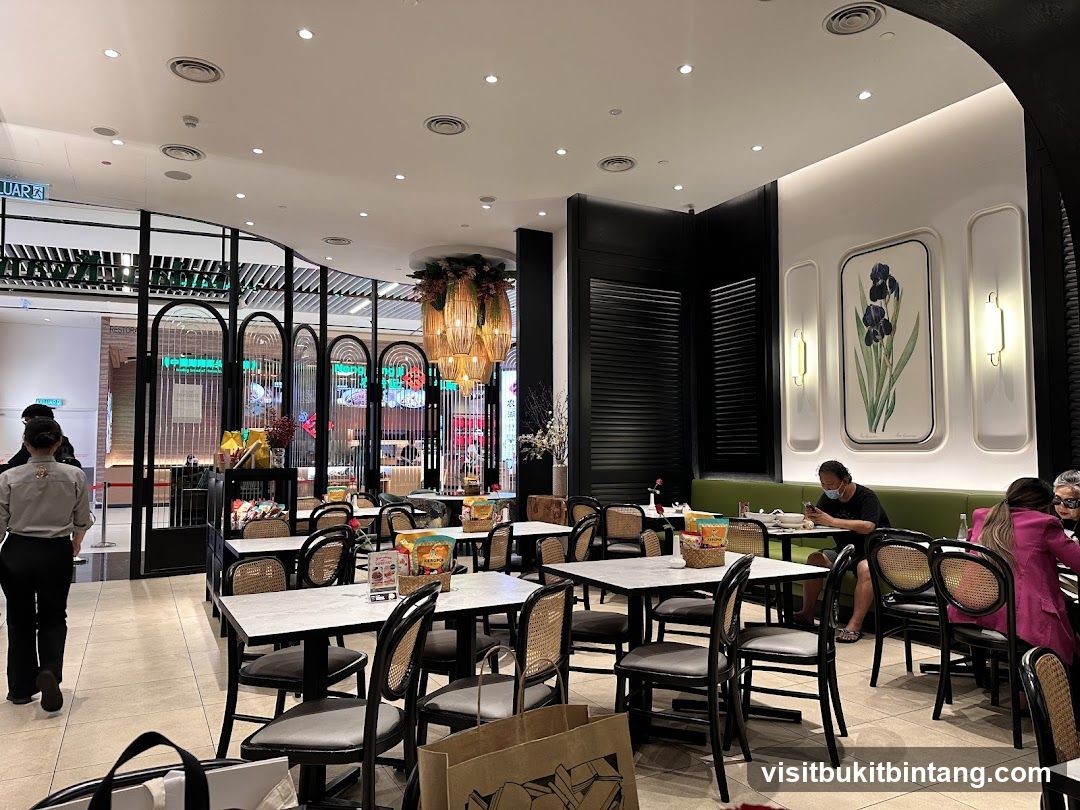 Restaurant Interior with Seating and Artwork