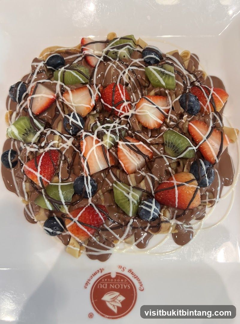 Dessert with Chocolate and Fruits
