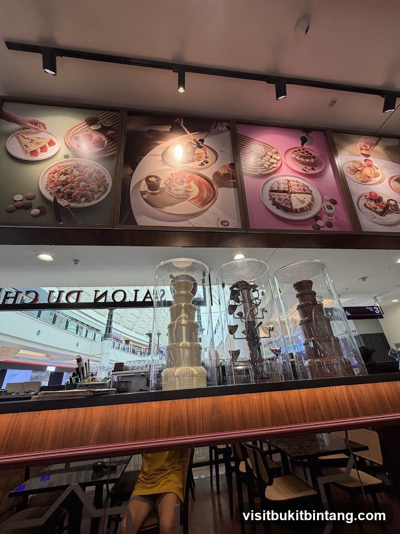 Dessert Display with Chocolate Fountains