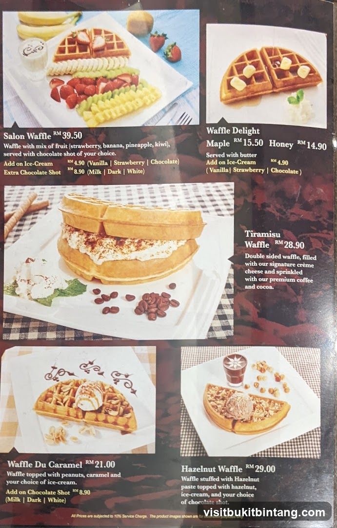 Waffle Menu