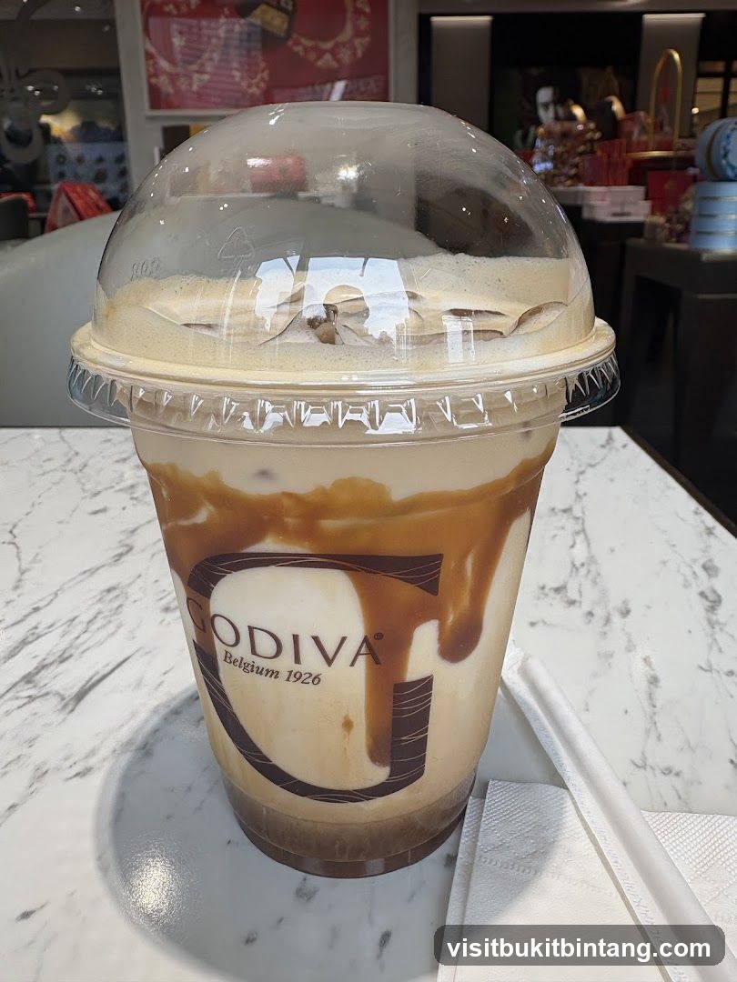 Iced Coffee Drink with Caramel Drizzle