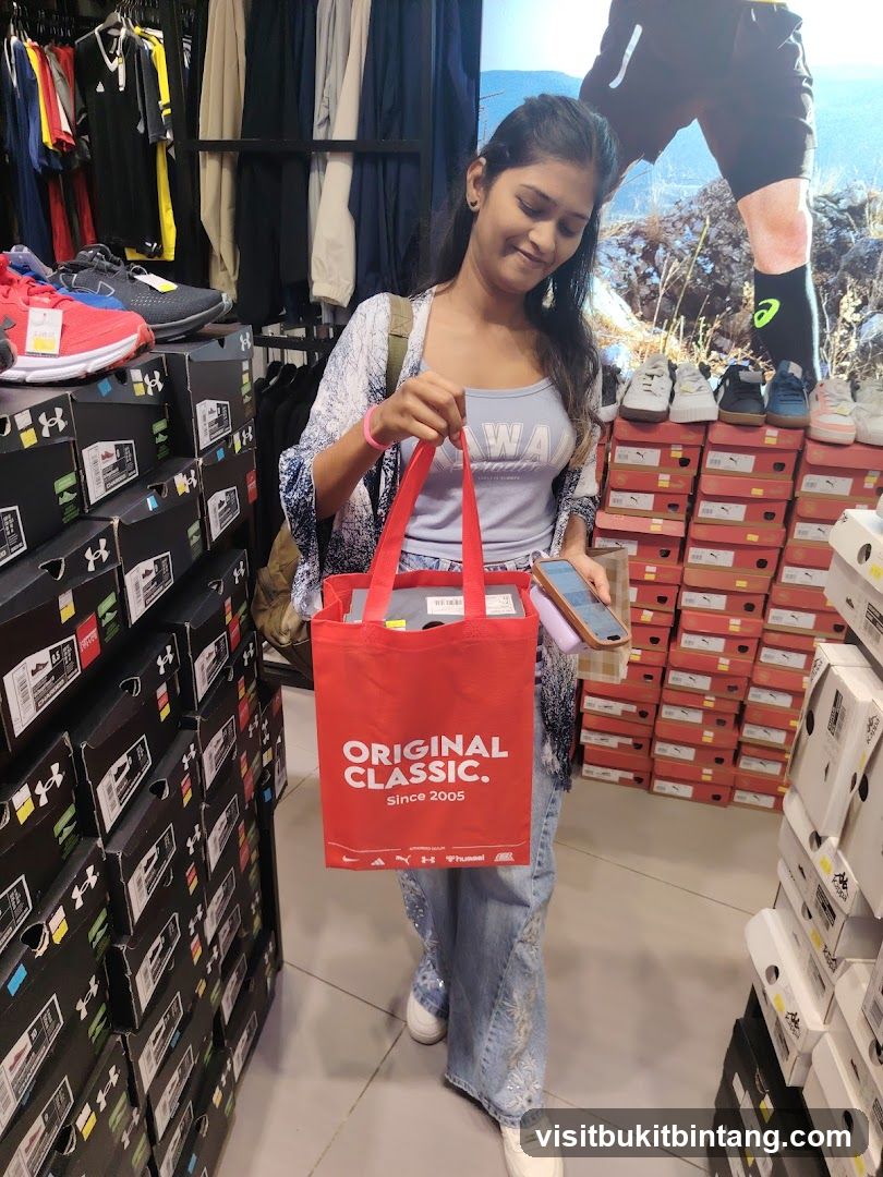 Woman Holding a Shopping Bag in a Store