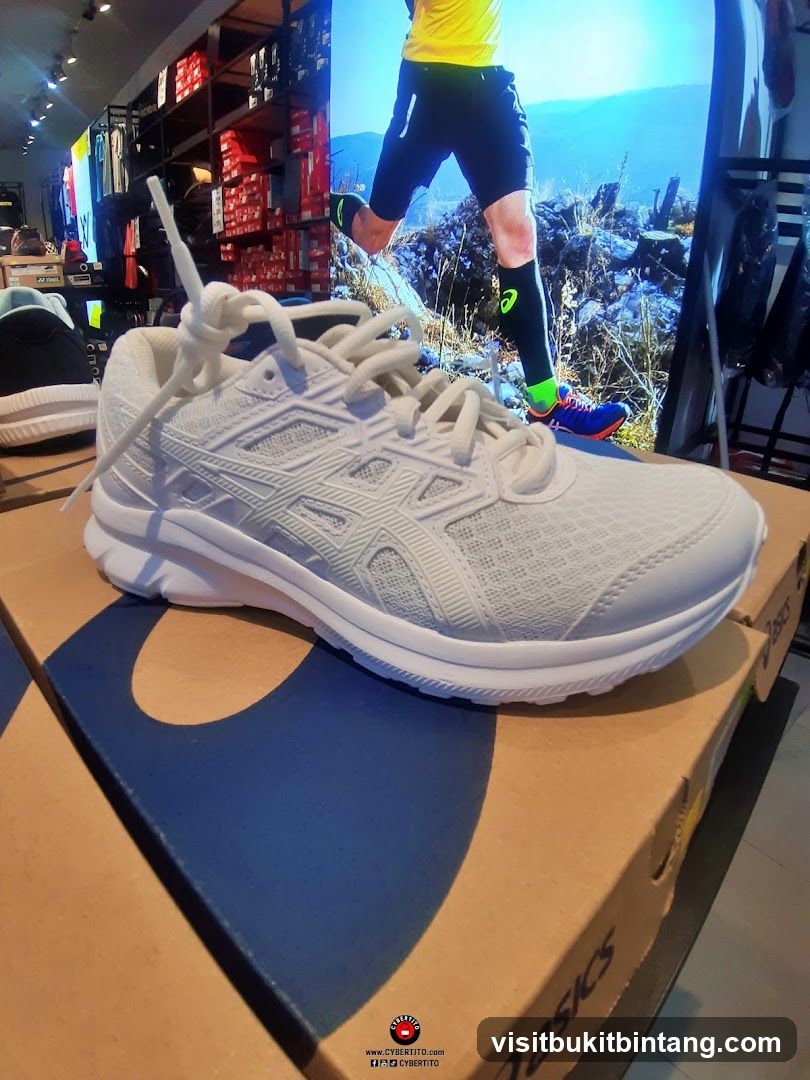 White Running Shoe Display