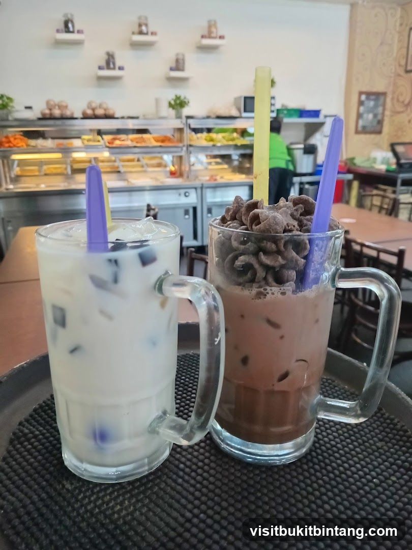 Two drinks on a tray