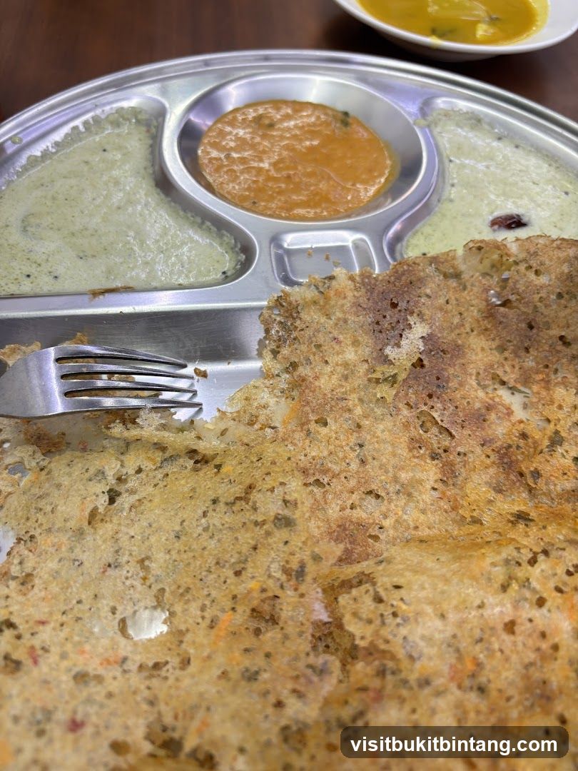 Dosa with Chutneys and Sambar