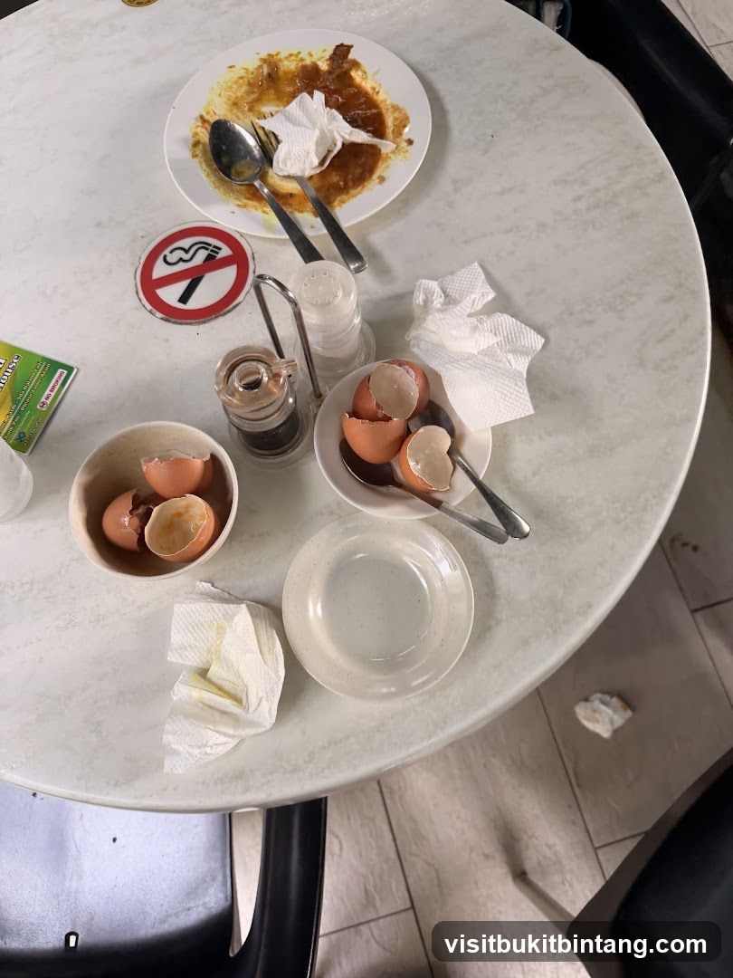 Table after a meal