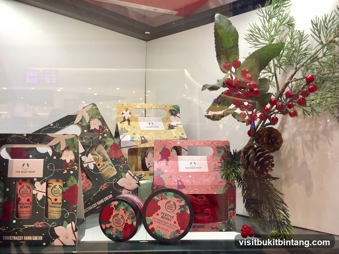 The Body Shop Christmas Display