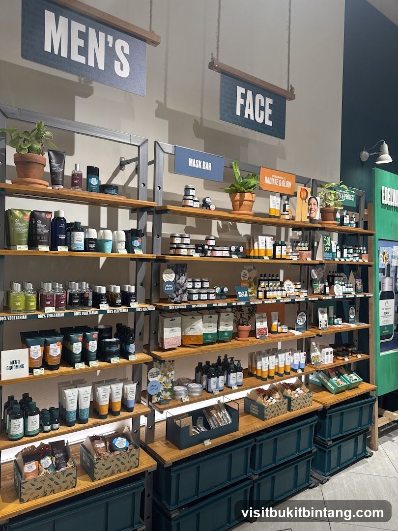 Skincare and Grooming Products Display