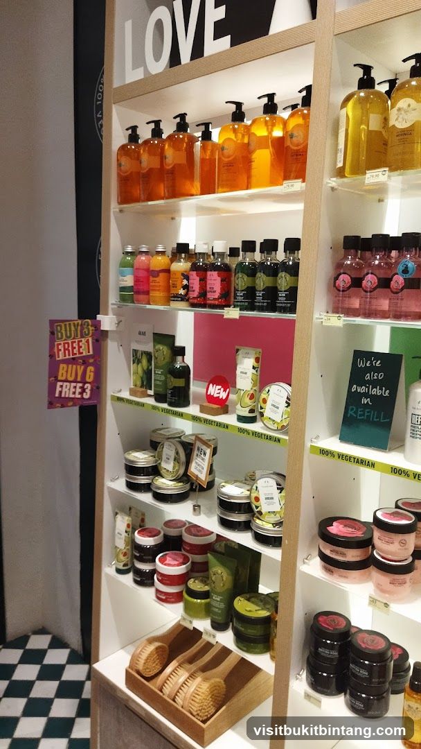 Store Display with Body Care Products