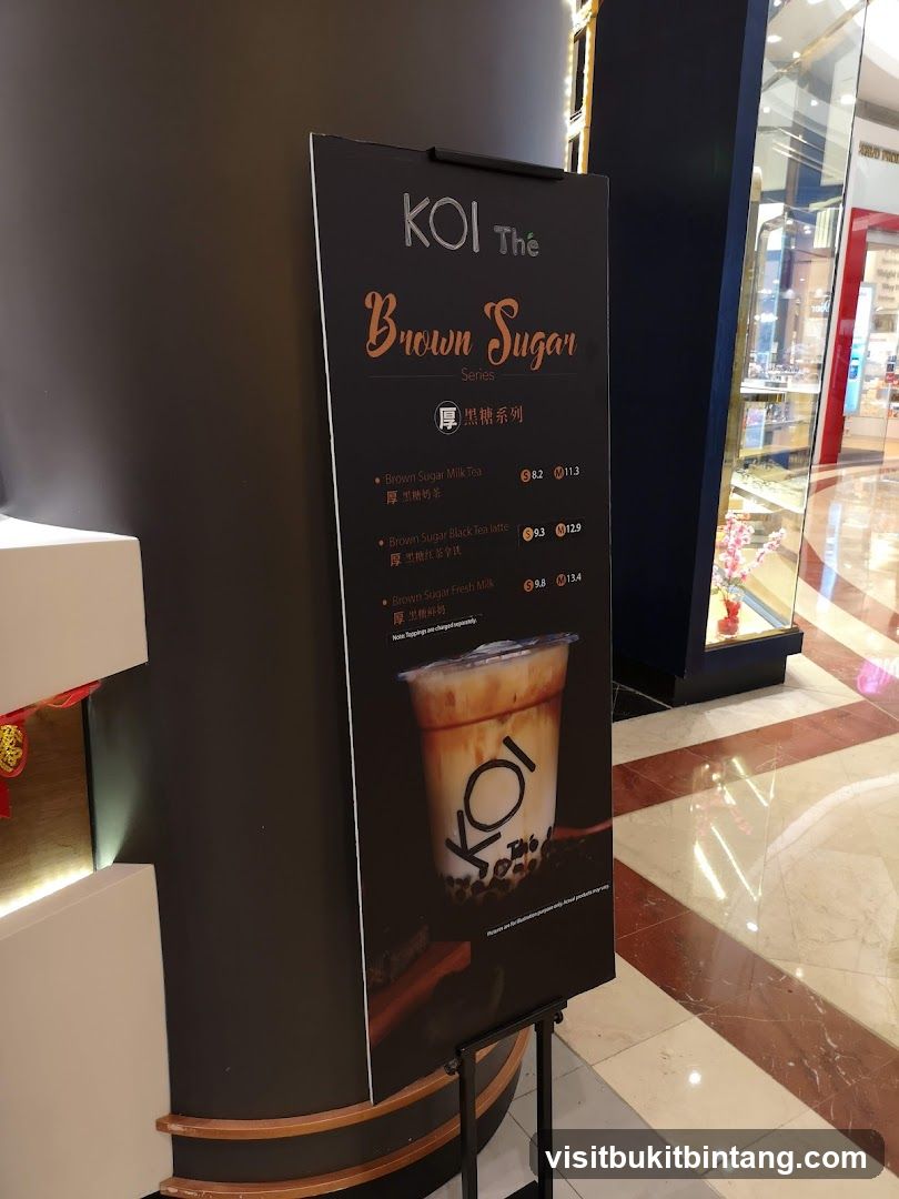 KOI The Brown Sugar Series Menu