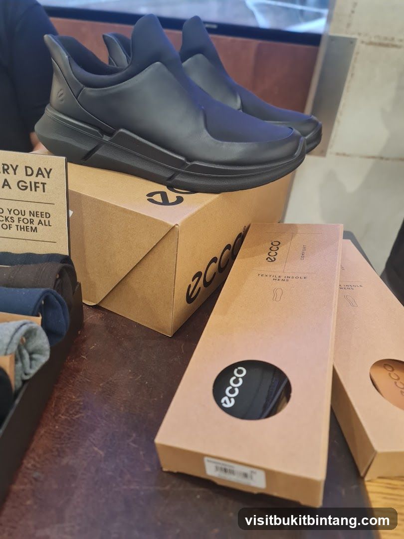 Ecco Shoes and Insoles Display