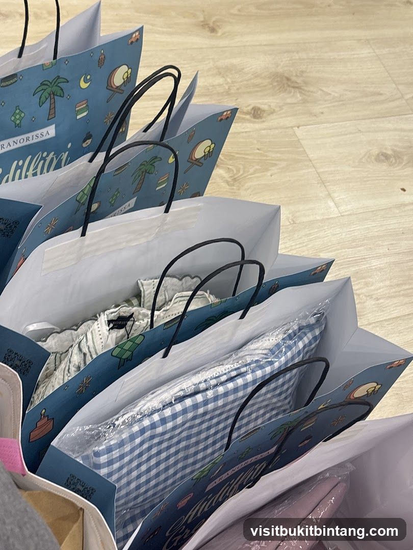 Shopping Bags with Clothing