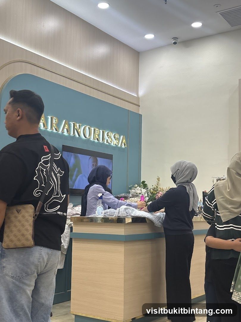 Store Interior with Customers and Staff