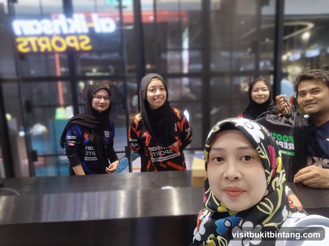 Group Selfie at Sports Store
