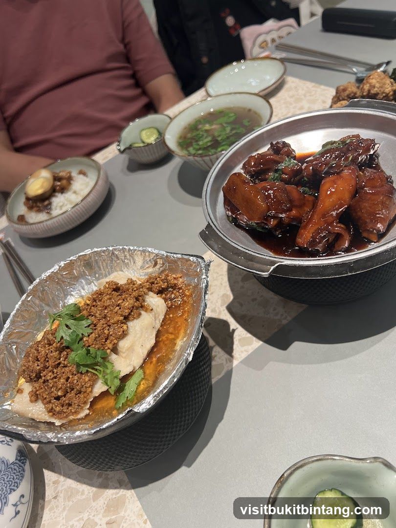 Table with various dishes