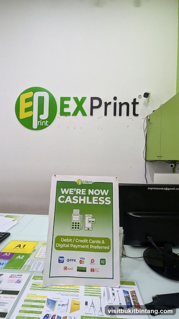 EXPrint Cashless Payment Sign