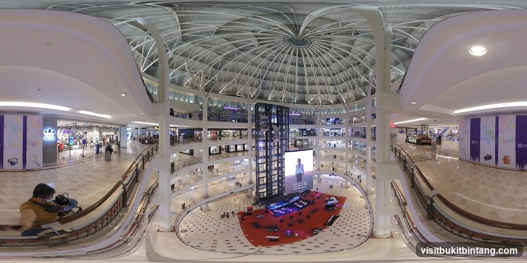 Interior of a large shopping mall