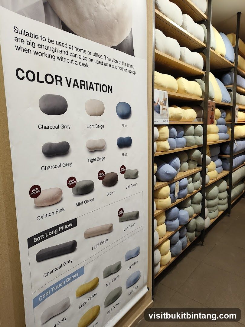 Pillow Color Variations Display