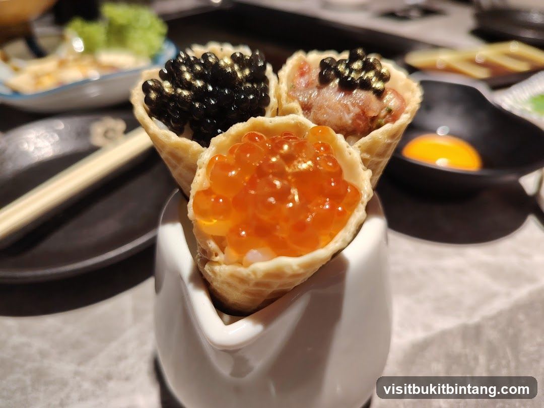 Caviar and Salmon Roe Cones