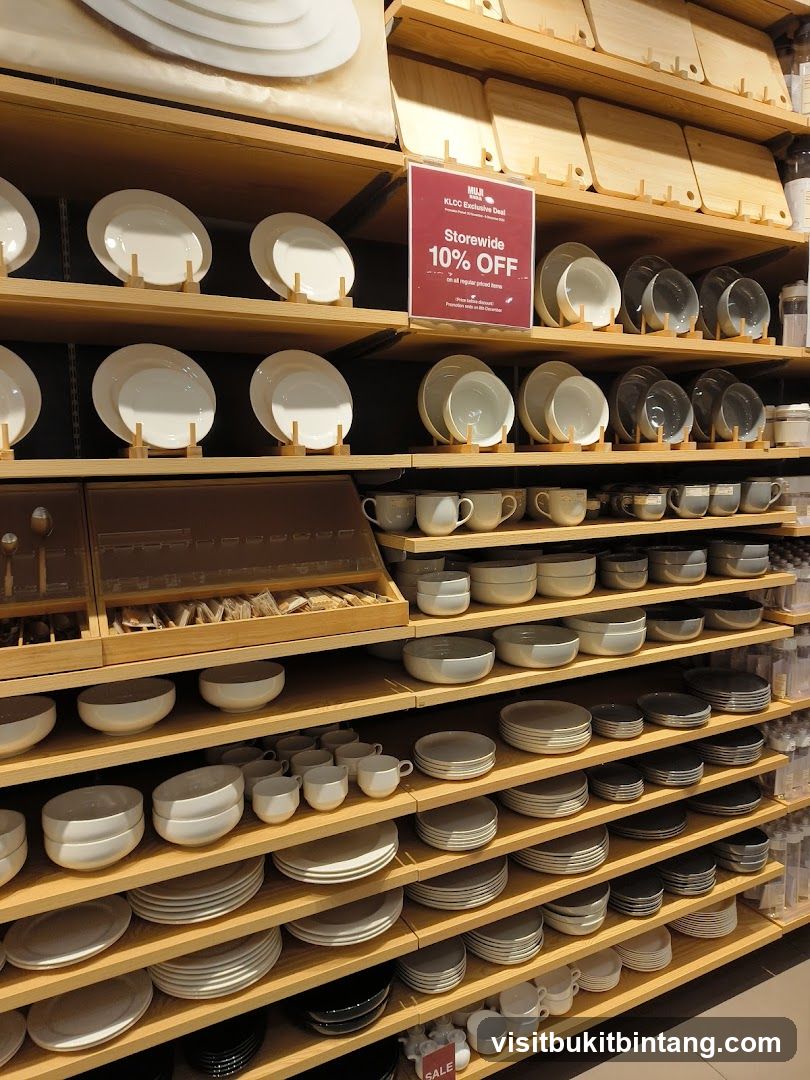Store Shelves with Dinnerware