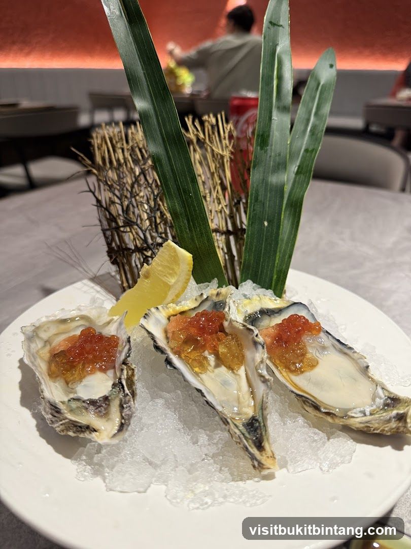 Oysters with Toppings