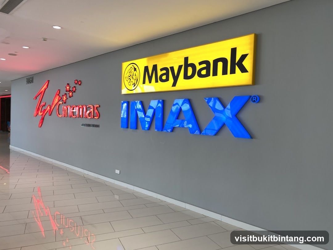 Maybank and IMAX signage