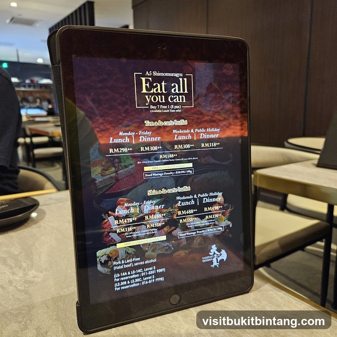 A5 Shimomuragyu Eat All You Can Menu