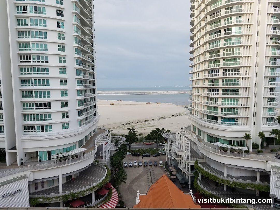 Modern High-Rise Buildings Overlooking a Beach