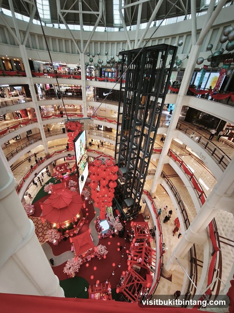 Shopping Mall Interior with Chinese New Year Decorations