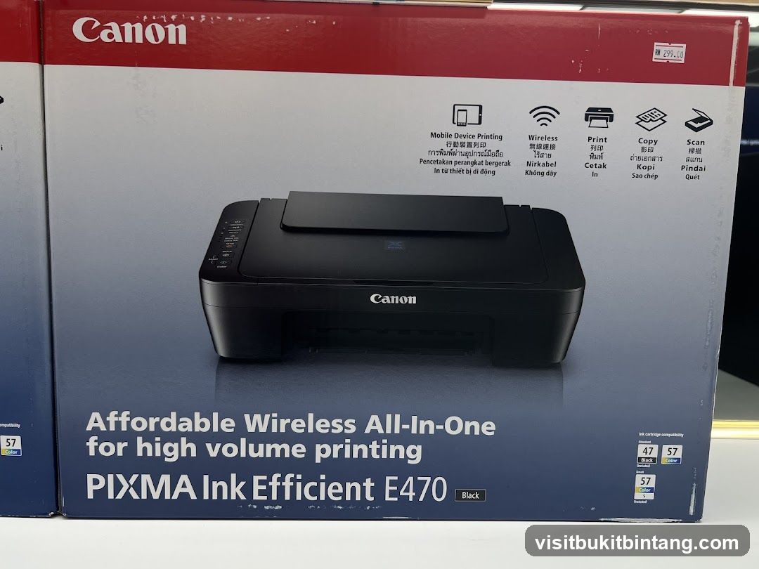 Canon PIXMA Ink Efficient E470 Printer Box