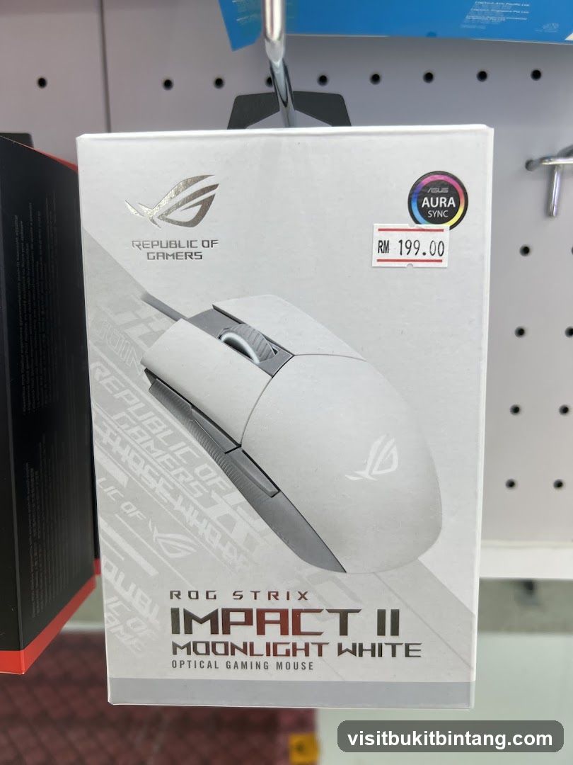 ROG Strix Impact II Moonlight White Optical Gaming Mouse