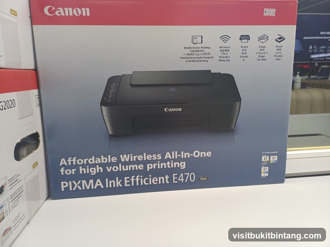 Canon PIXMA Ink Efficient E470 Printer Box