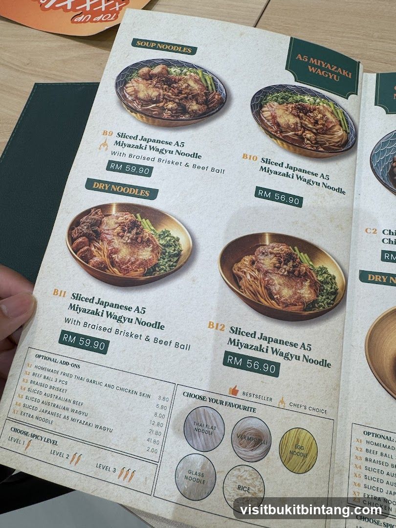 A5 Miyazaki Wagyu Menu
