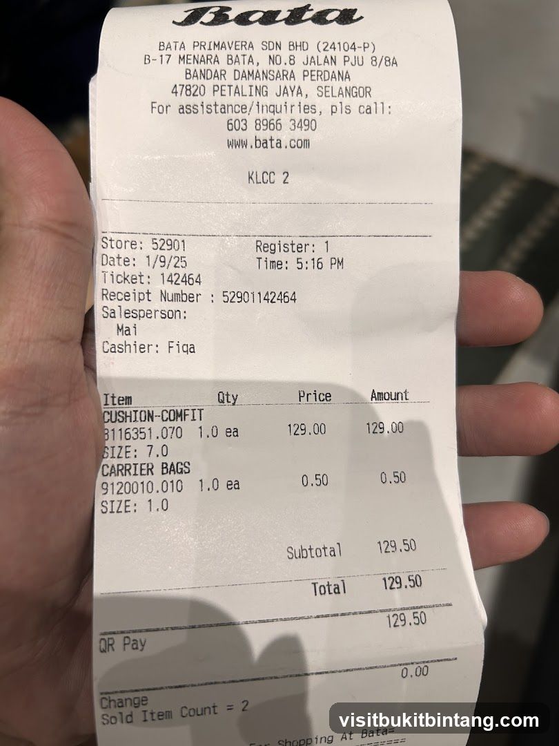 Bata Receipt
