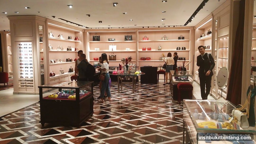 Luxury handbag and accessory store interior
